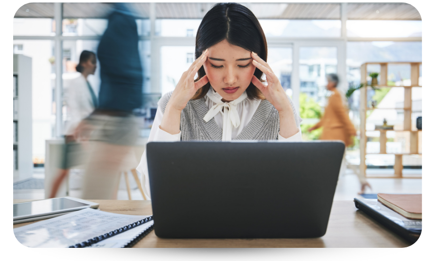 People feeling anxiety and stress in the workplace